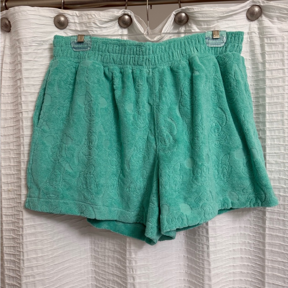 Disney Teal Swimsuit Cover-Up Terry Cloth Shorts